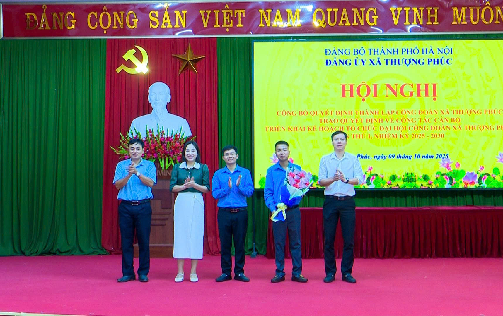 Thành lập Công đoàn xã Thượng Phúc: Tăng cường sức mạnh khối đoàn kết, chăm lo người lao động