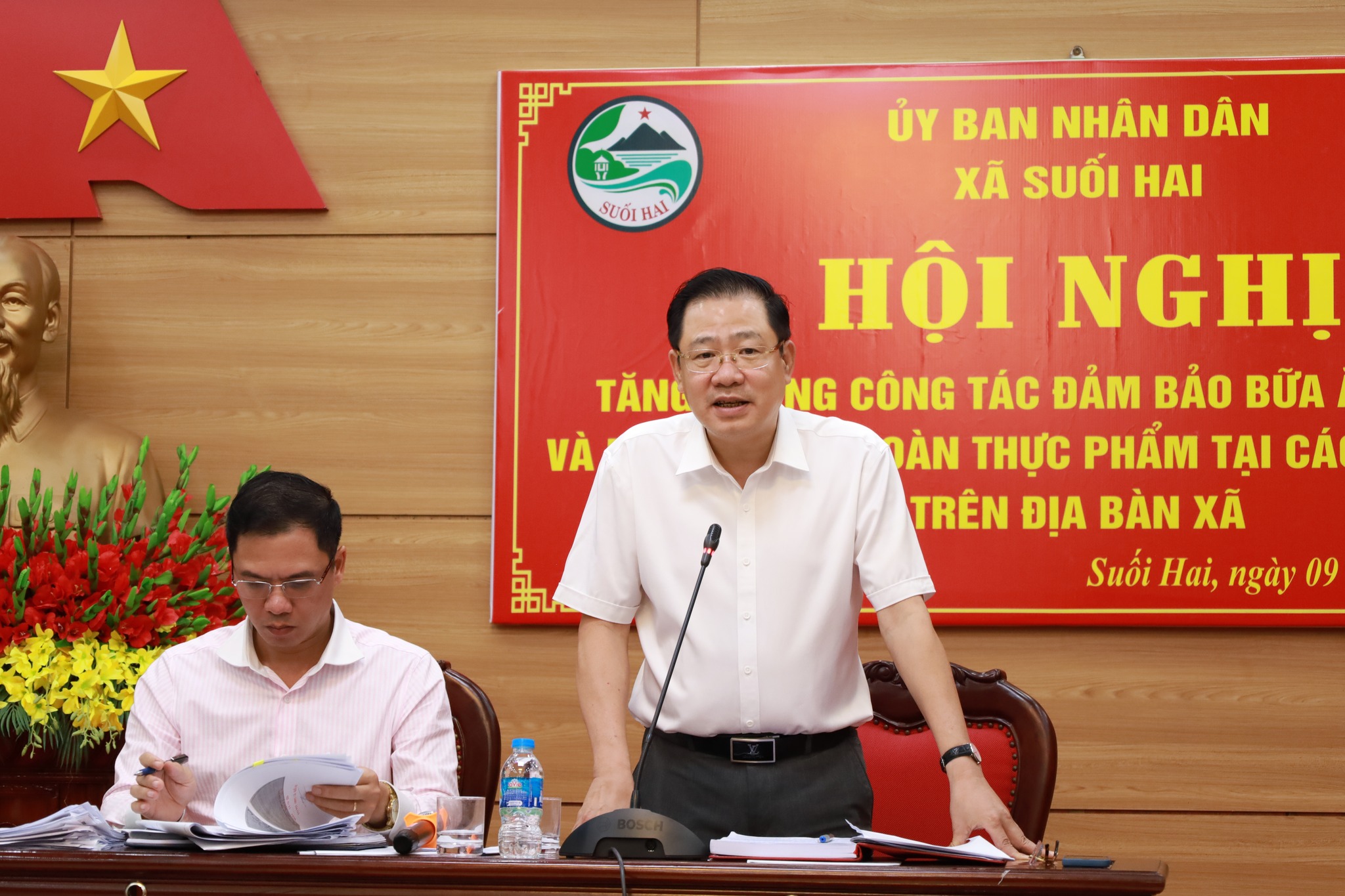 Xã Suối Hai tăng cường đảm bảo an toàn thực phẩm trong bếp ăn bán trú trường học