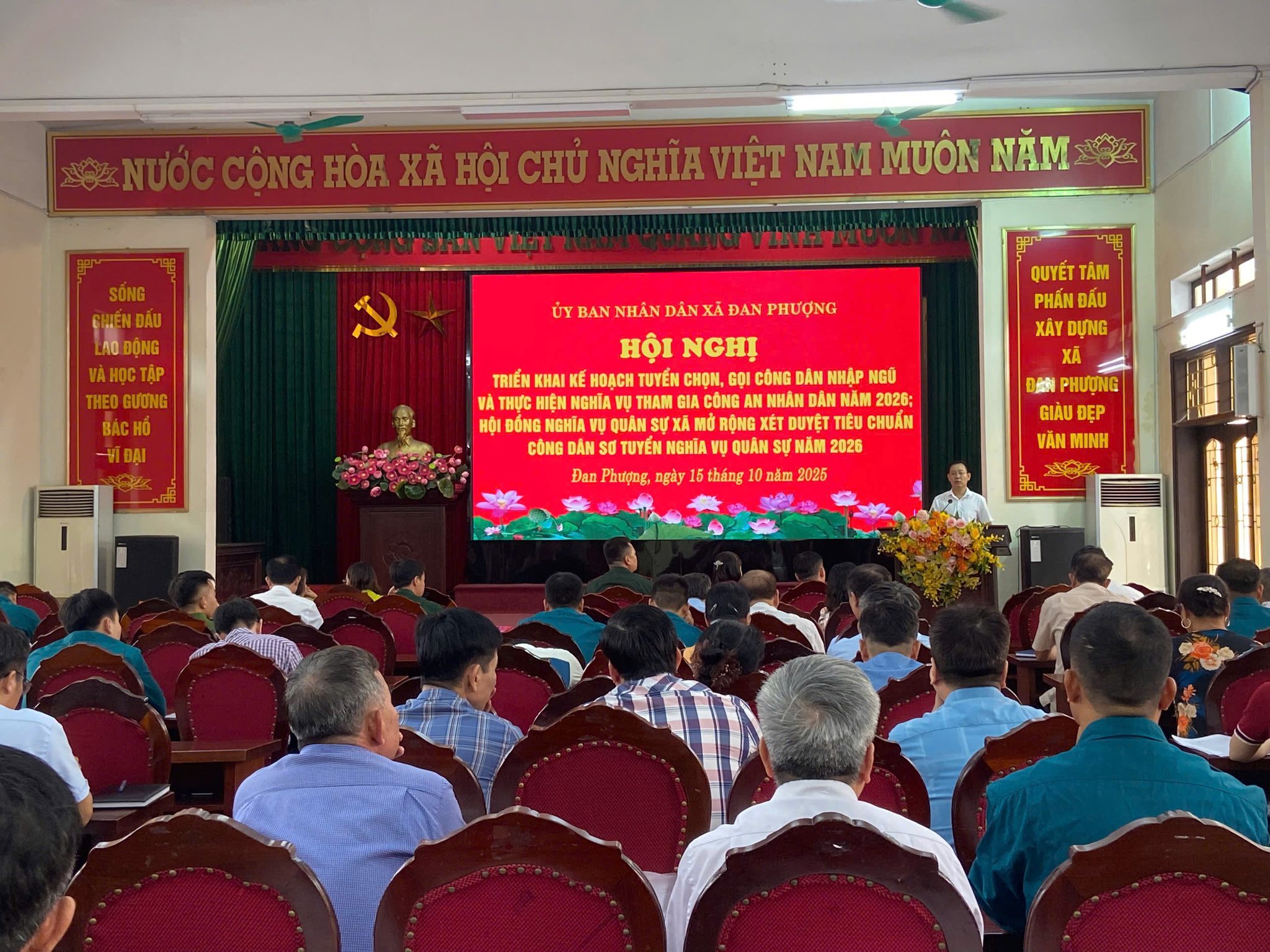 Xã Đan Phượng triển khai nhiệm vụ tuyển quân năm 2026: Bảo đảm chặt chẽ, công khai, đúng quy định