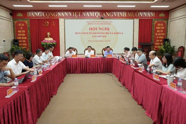 Đảng bộ xã Thanh Oai thống nhất kế hoạch tổ chức Đại hội lần thứ I, nhiệm kỳ 2025-2030
