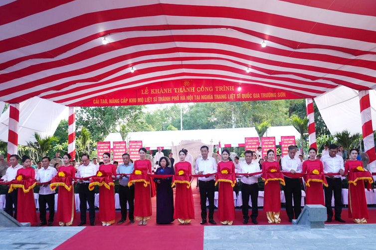 Hà Nội khánh thành công trình cải tạo, nâng cấp khu mộ liệt sĩ thành phố tại Nghĩa trang Liệt sĩ quốc gia Trường Sơn
