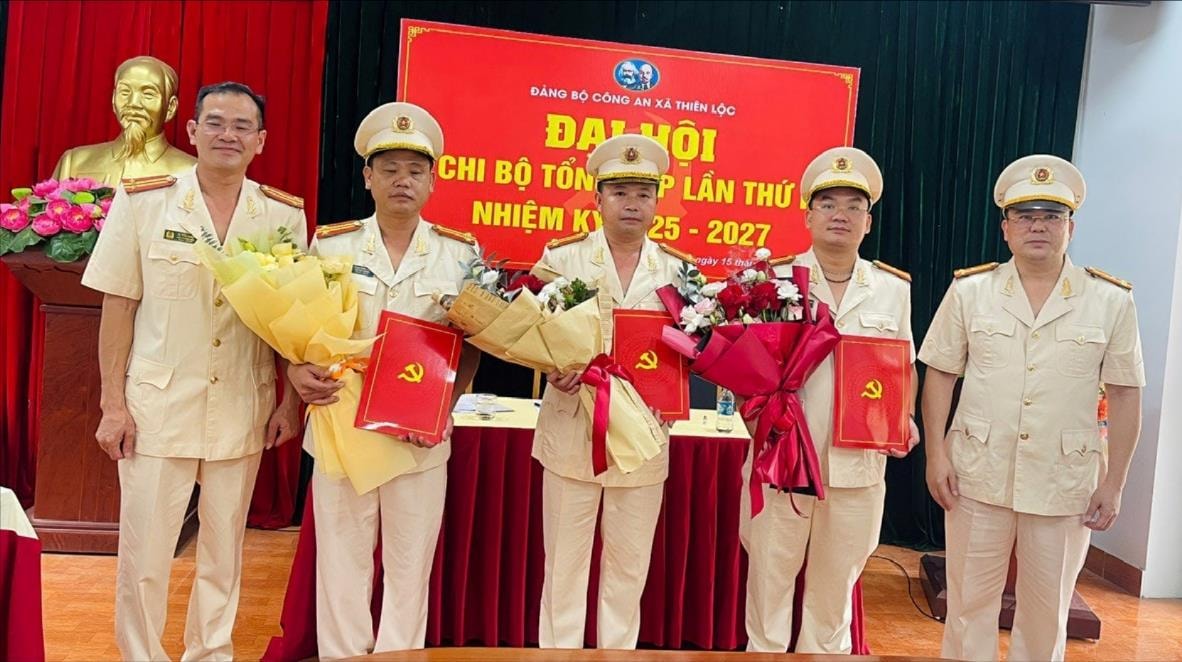 Chi bộ Tổng hợp Công an xã Thiên Lộc tổ chức Đại hội điểm: Phát huy vai trò nòng cốt, nâng cao hiệu quả công tác tham mưu