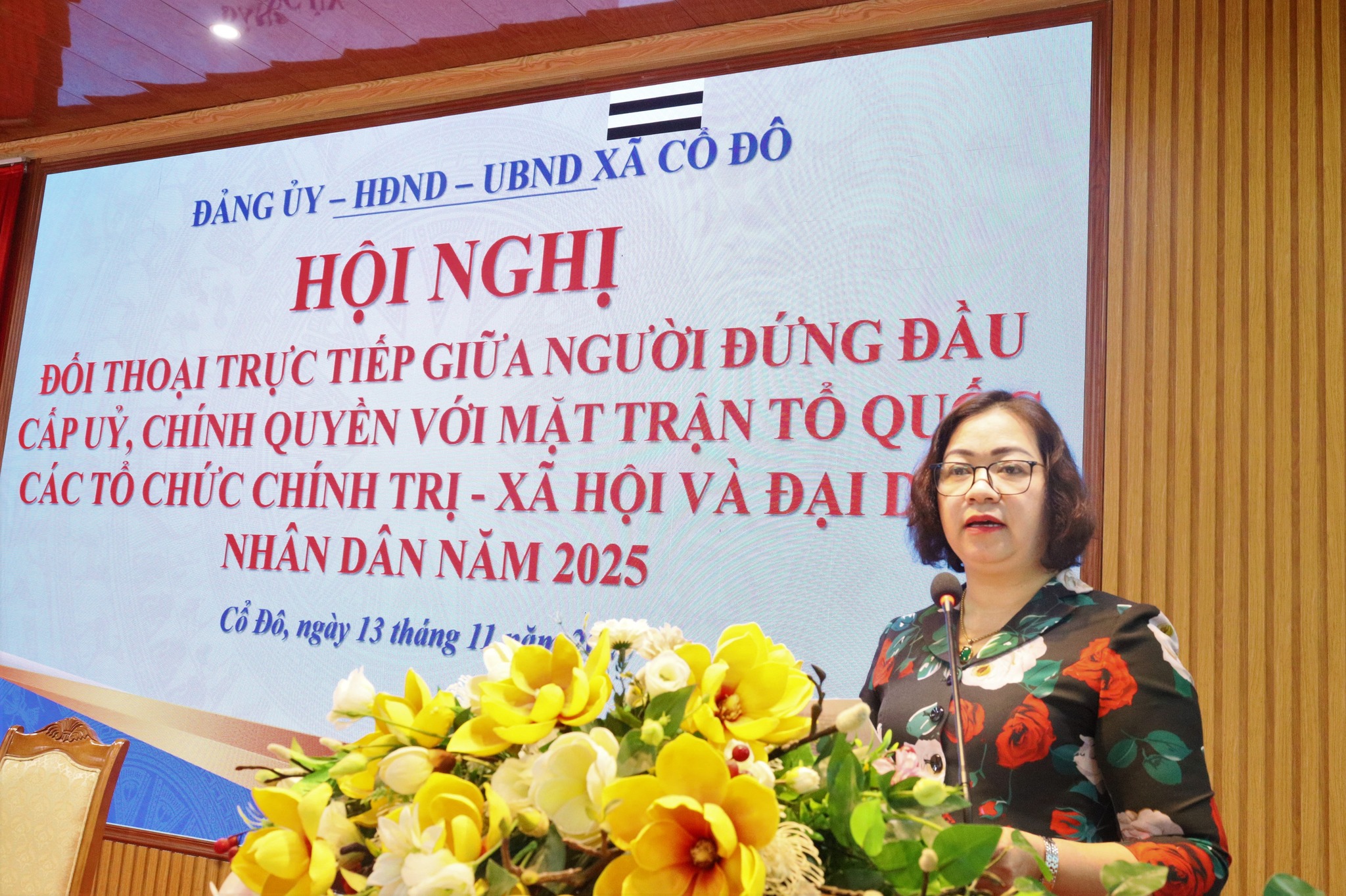Đối thoại trực tiếp giữa người đứng đầu cấp ủy, chính quyền xã Cổ Đô với MTTQ, các tổ chức chính trị - xã hội và đại diện nhân dân 