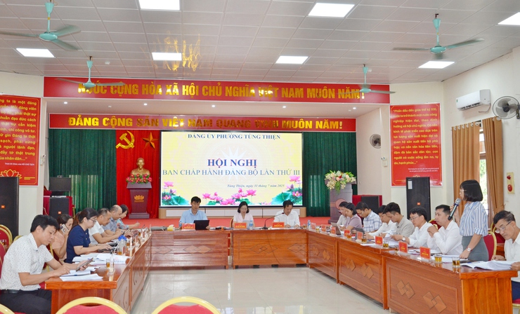 Đảng bộ phường Tùng Thiện chuẩn bị Đại hội lần thứ I, quyết tâm hoàn thành mục tiêu năm 2025