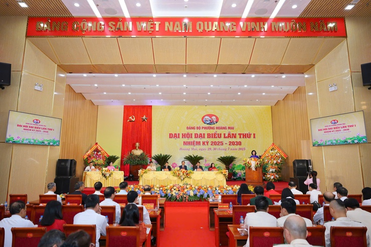 Đại hội Đảng bộ phường Hoàng Mai lần thứ I: Khẳng định vị thế mới, kiến tạo mô hình chính quyền số cấp phường