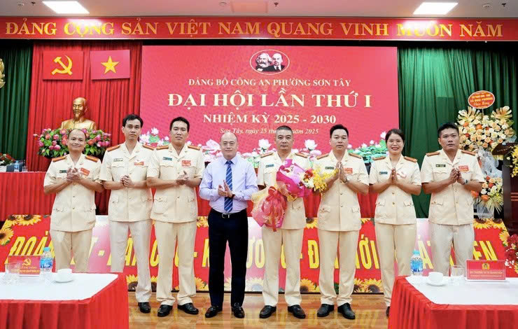 Đại hội Đảng bộ Công an phường Sơn Tây lần thứ I, nhiệm kỳ 2025–2030