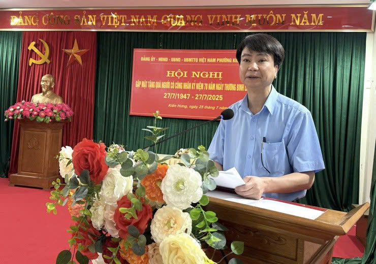 Phường Kiến Hưng tri ân người có công, trao hơn 1.500 suất quà nhân dịp 78 năm Ngày Thương binh - Liệt sĩ