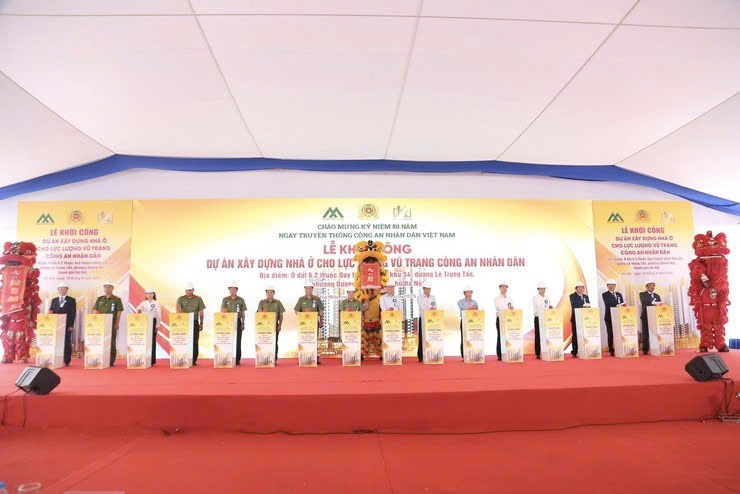 Khởi công dự án nhà ở cho lực lượng Công an nhân dân tại phường Dương Nội: Công trình trọng điểm đáp ứng an sinh, nâng tầm hạ tầng Thủ đô