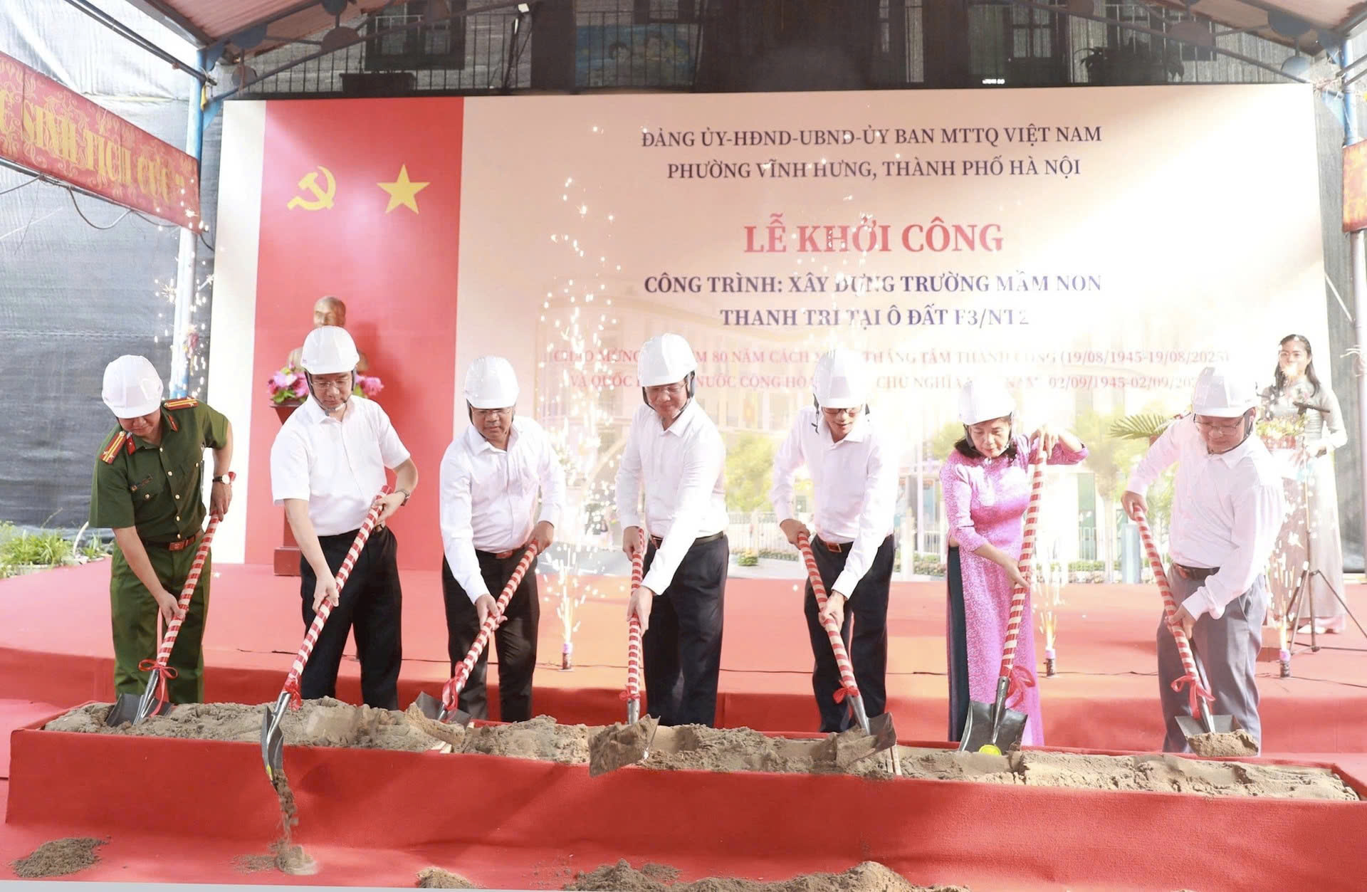 Khởi công Trường Mầm non Thanh Trì mới: Dấu mốc đầu tiên của mô hình chính quyền 2 cấp tại phường Vĩnh Hưng