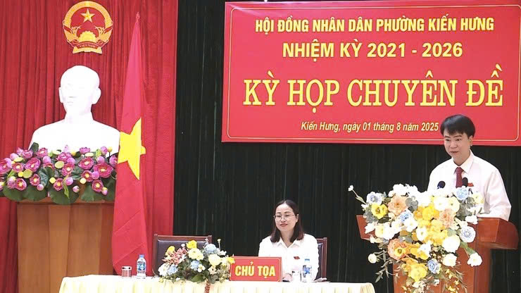 HĐND phường Kiến Hưng họp chuyên đề: Thông qua dự toán ngân sách 2025 và phương án tổ chức lại tổ dân phố sau sắp xếp hành chính