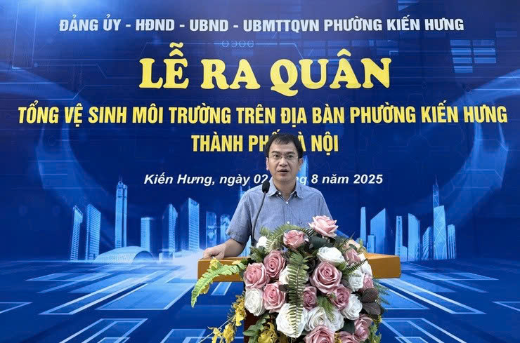 Phường Kiến Hưng ra quân tổng vệ sinh môi trường: Lan tỏa ý thức xanh - dựng nếp sống đô thị văn minh