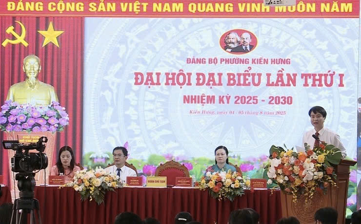 Phường Kiến Hưng hoàn tất phiên trù bị Đại hội Đảng bộ lần thứ I: Đoàn kết - Kỷ cương - Đổi mới cho giai đoạn phát triển mới