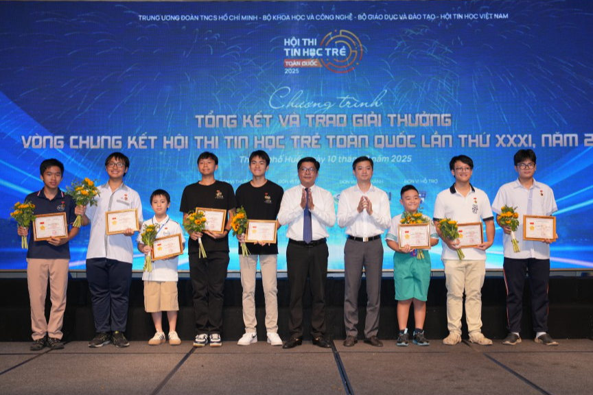 Bế mạc Hội thi Tin học trẻ toàn quốc 2025: Thành đoàn Hà Nội giành giải Nhất toàn đoàn