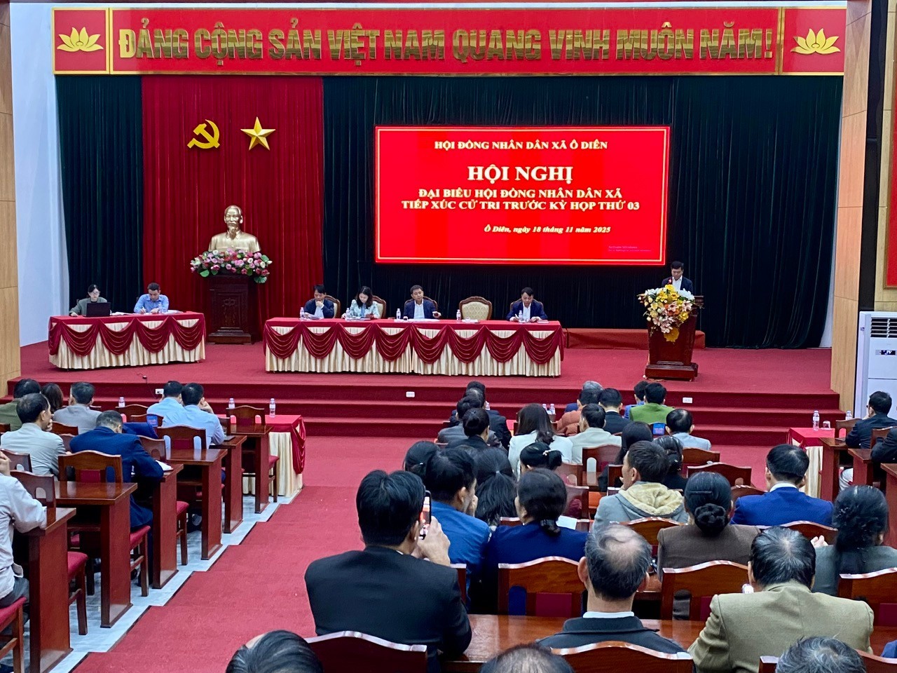 Cử tri xã Ô Diên đồng thuận cao, đóng góp nhiều ý kiến xây dựng trước Kỳ họp thứ 3 HĐND xã