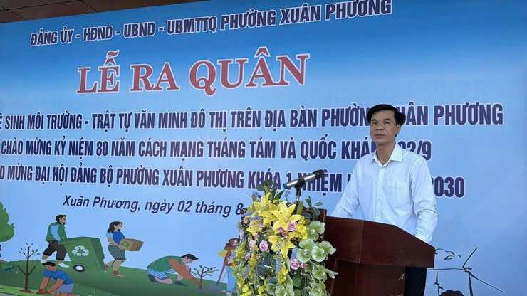 Phường Xuân Phương phát động đợt cao điểm xây dựng đô thị văn minh, bảo đảm an toàn giao thông và vệ sinh môi trường