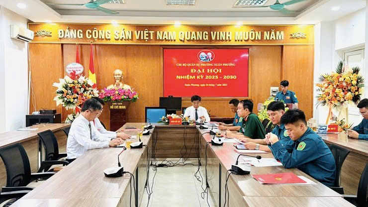 Chi bộ Quân sự phường Xuân Phương tổ chức Đại hội lần thứ I: Khẳng định vai trò nòng cốt trong nhiệm vụ quốc phòng địa phương
