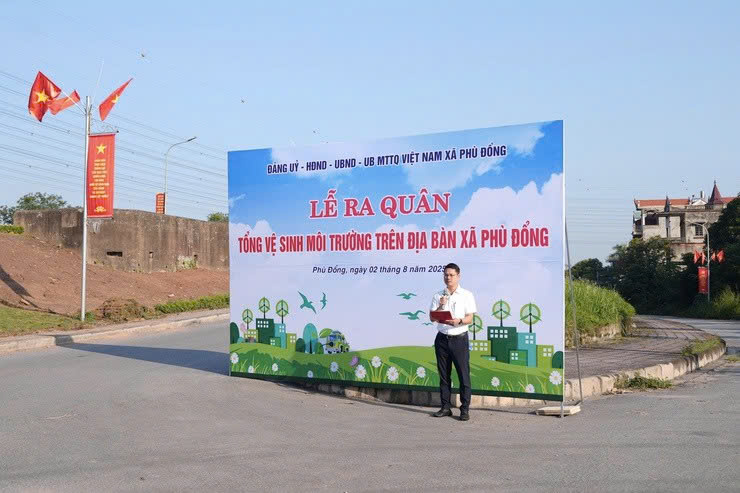 Xã Phù Đổng phát động ra quân tổng vệ sinh môi trường, lan tỏa thông điệp xây dựng đô thị “Sáng - Xanh - Sạch - Đẹp”