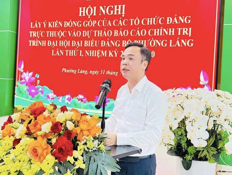 Phường Láng lấy ý kiến hoàn thiện dự thảo Báo cáo chính trị: Kết tinh trí tuệ, mở đường cho giai đoạn phát triển mới