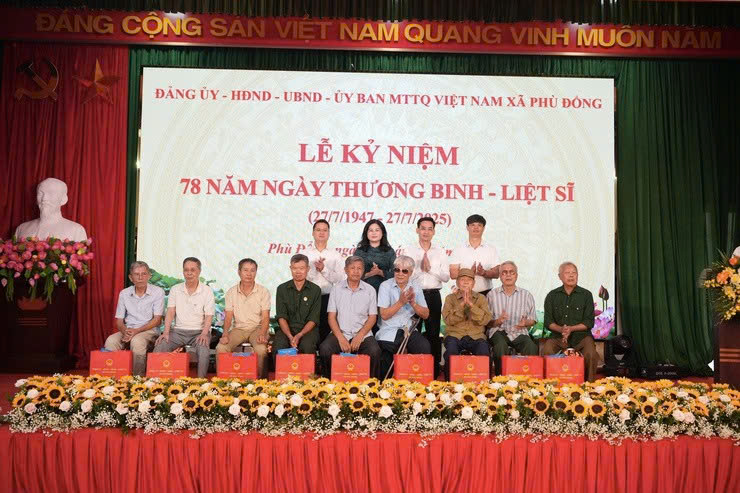 Xã Phù Đổng tổ chức Lễ kỷ niệm 78 năm ngày Thương binh - Liệt sỹ (27/7/1947 – 27/7/2025)