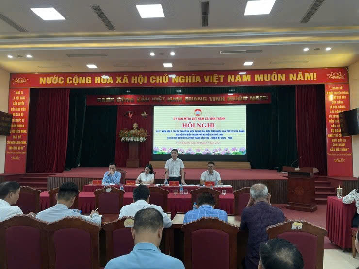 Xã Vĩnh Thanh tổ chức hội nghị góp ý văn kiện Đại hội Đảng: Phát huy trí tuệ nhân dân, hoàn thiện mục tiêu phát triển nhiệm kỳ mới