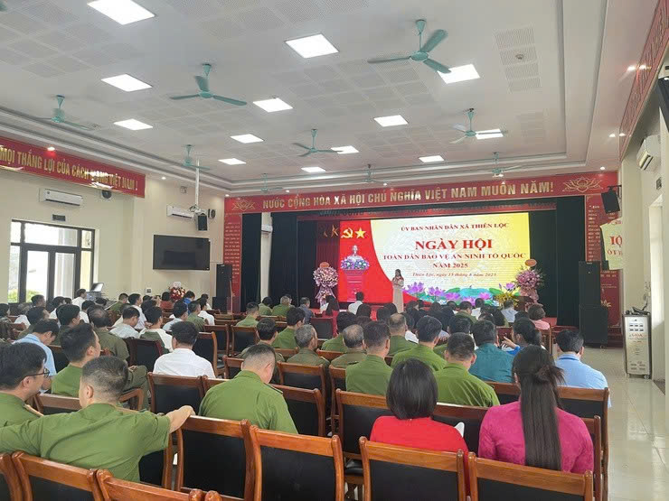Xã Thiên Lộc tổ chức Ngày hội Toàn dân bảo vệ an ninh Tổ quốc: Lan tỏa khí thế thi đua, giữ vững bình yên quê hương