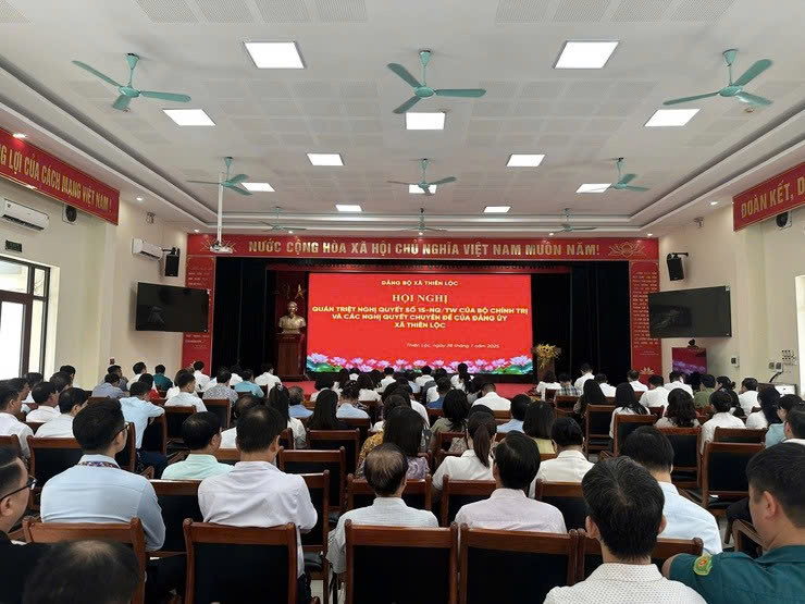 Xã Thiên Lộc quán triệt các nghị quyết trọng tâm, tạo đồng thuận xây dựng địa phương giàu đẹp, văn minh