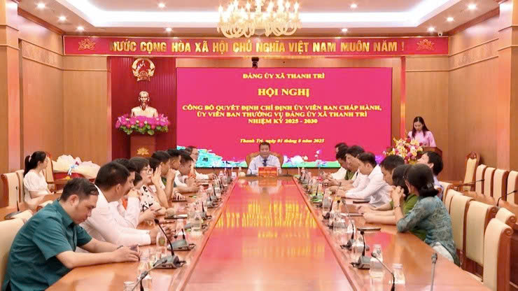 Đảng ủy xã Thanh Trì công bố quyết định chỉ định nhân sự chủ chốt nhiệm kỳ 2025-2030
