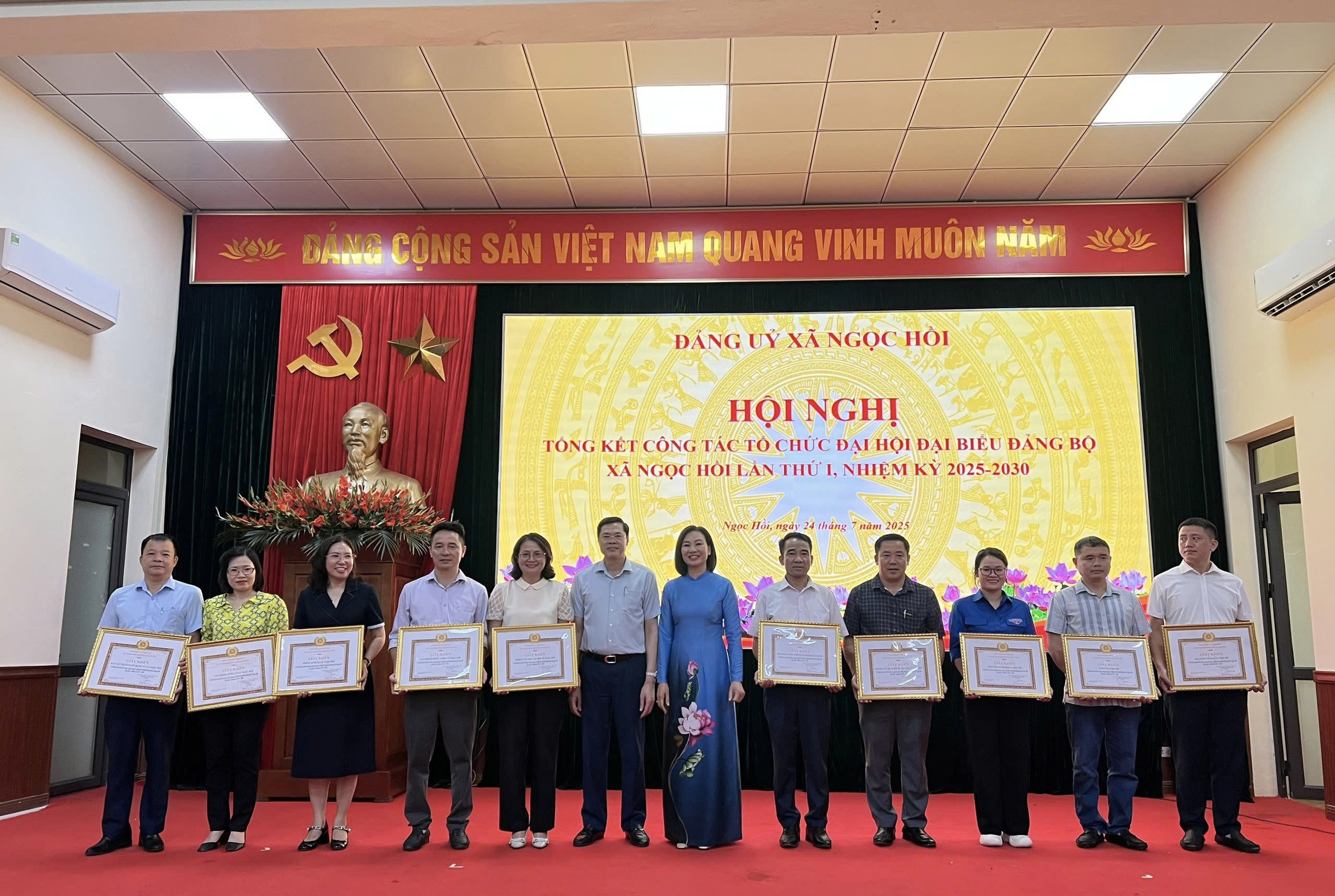 Xã Ngọc Hồi đánh giá công tác chuẩn bị Đại hội Đảng bộ xã lần thứ I nhiệm kỳ 2025-2030