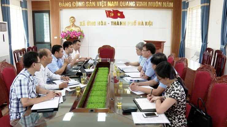Lãnh đạo xã Ứng Hòa làm việc với Xí nghiệp Thủy lợi: Tháo gỡ vướng mắc, tăng hiệu quả tưới tiêu và quản lý công trình thủy lợi