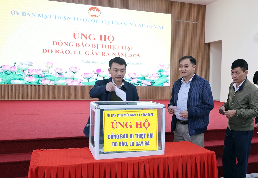 Xã Xuân Mai lan tỏa nghĩa tình: Chung tay ủng hộ đồng bào miền Trung, Tây Nguyên vượt qua mưa lũ