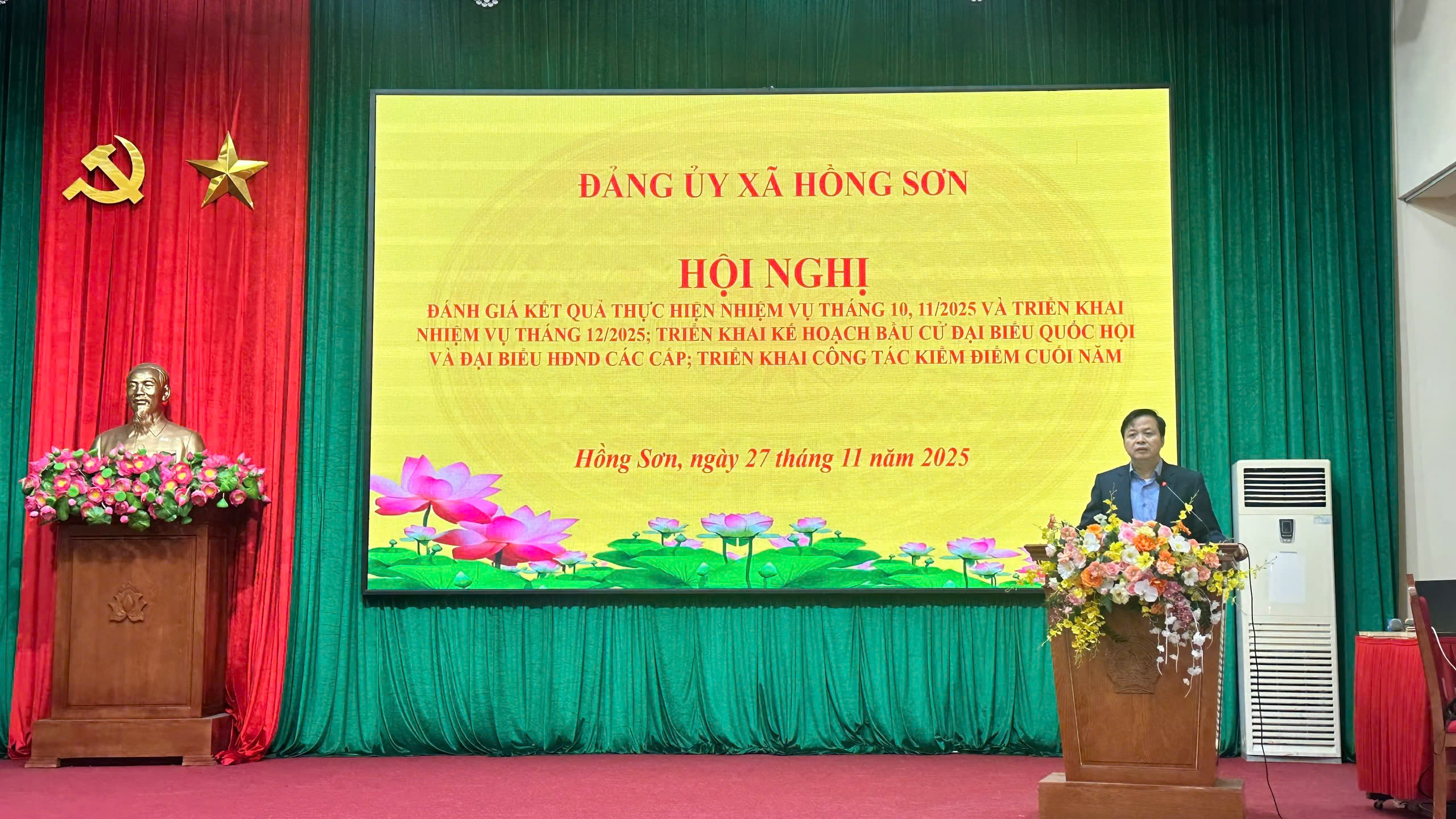 Xã Hồng Sơn quán triệt nhiệm vụ cuối năm và chuẩn bị bầu cử trong khí thế chính trị sôi nổi