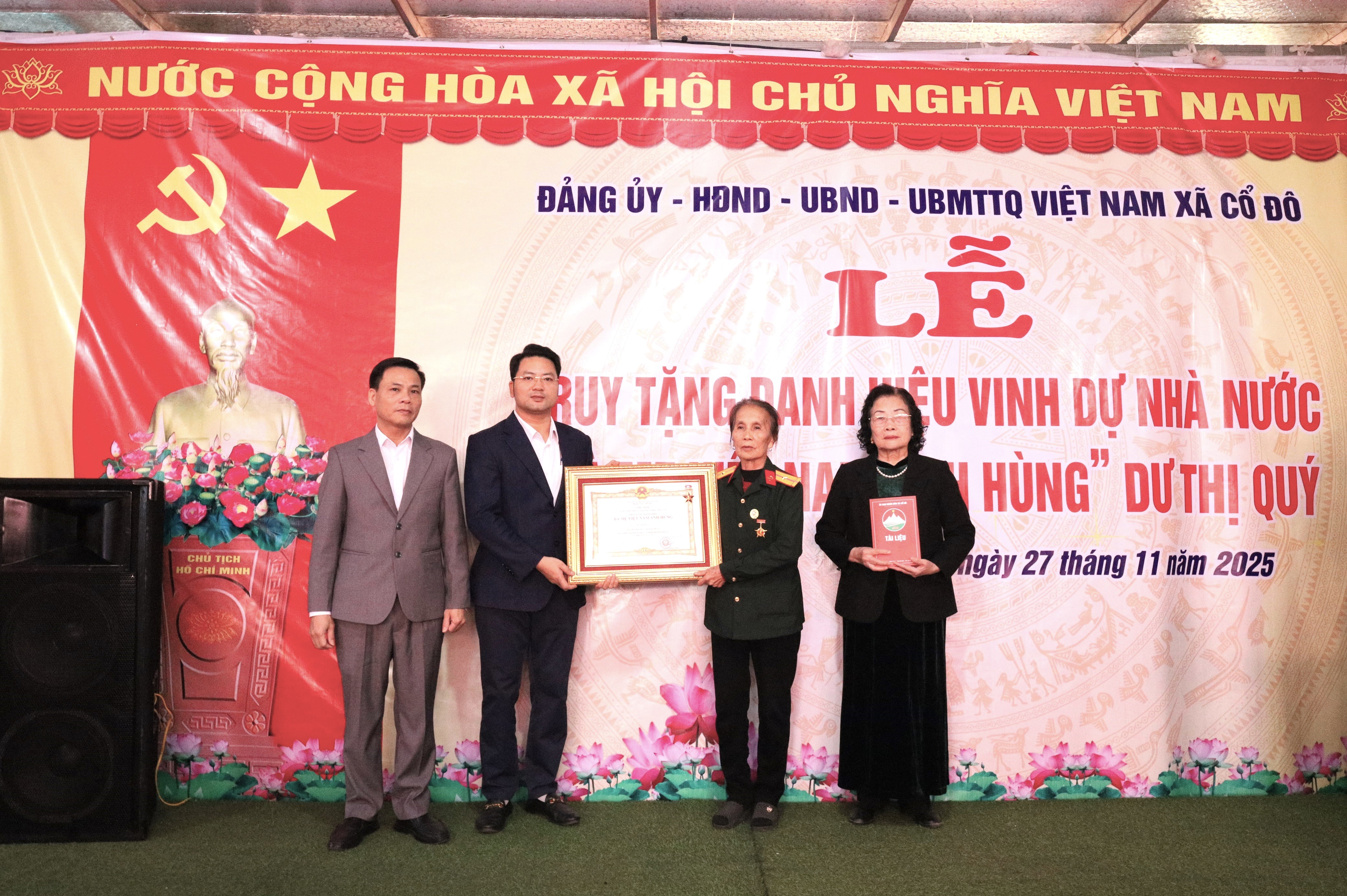Xã Cổ Đô trang trọng truy tặng Danh hiệu Bà mẹ Việt Nam Anh hùng