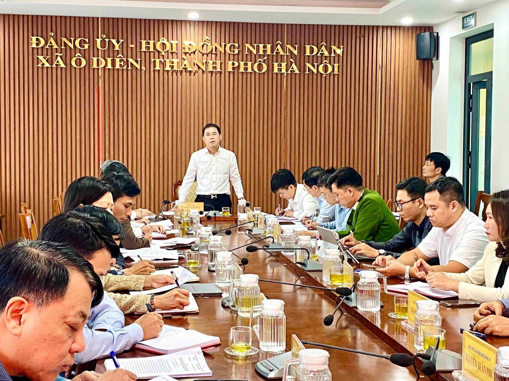 Xã Ô Diên tập trung 05 đột phá về giải phóng mặt bằng, dải ngân đầu tư công; thủ tục hành chính, chuyển đổi số, cấp giấy quyền sử dụng đất