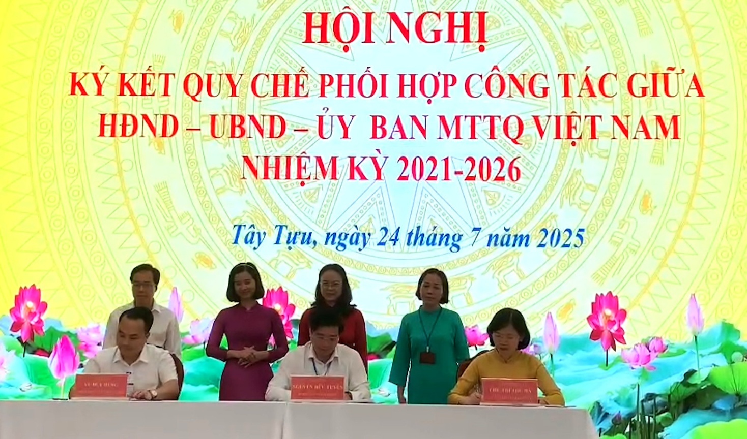 Phường Tây Tựu ký kết Quy chế phối hợp, tăng cường hiệu lực chính quyền và phát huy vai trò giám sát của Mặt trận