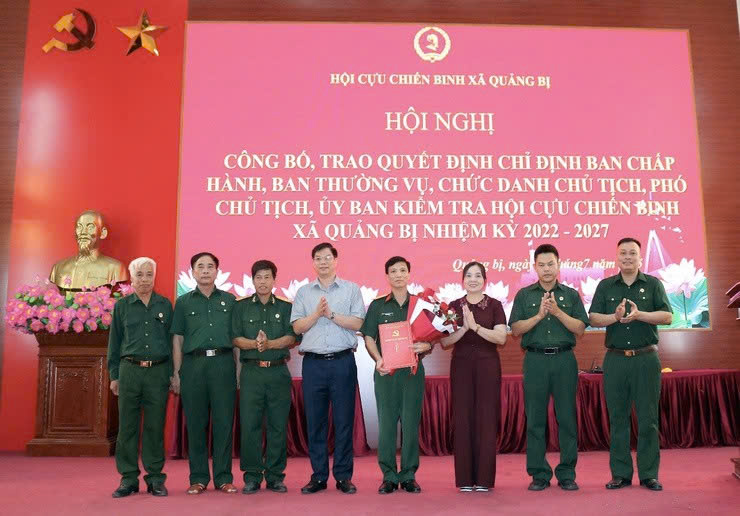 Hội Cựu chiến binh xã Quảng Bị kiện toàn tổ chức, phát huy vai trò nòng cốt trong xây dựng chính quyền địa phương hai cấp
