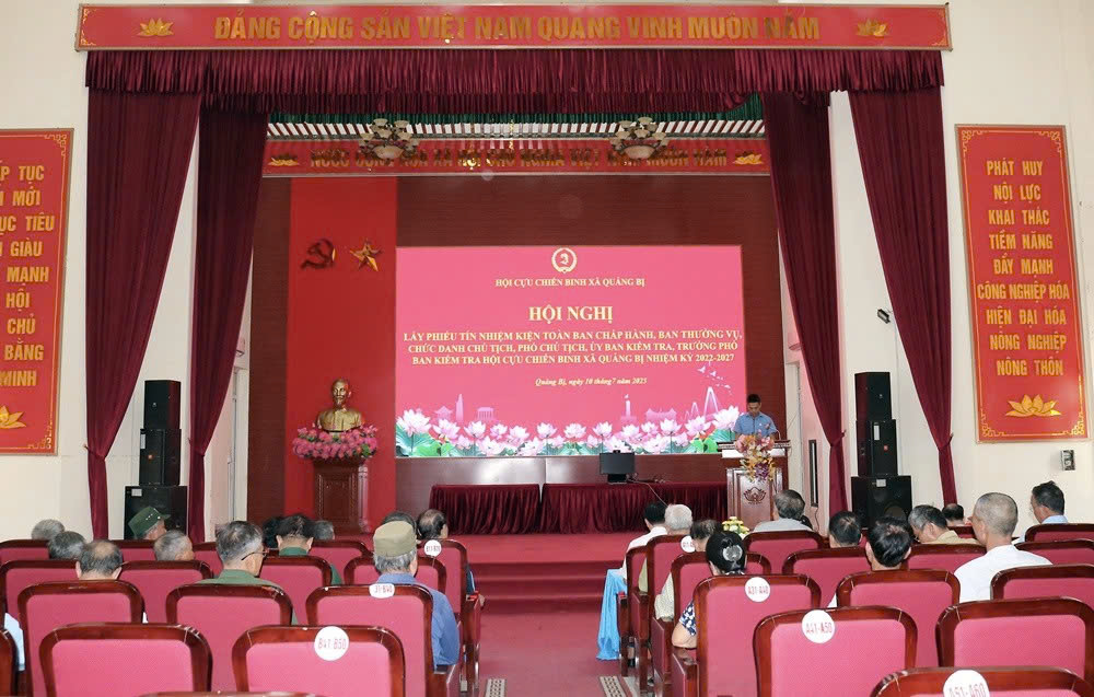 Hội Cựu chiến binh xã Quảng Bị kiện toàn tổ chức, phát huy phẩm chất “Bộ đội Cụ Hồ” trong giai đoạn mới