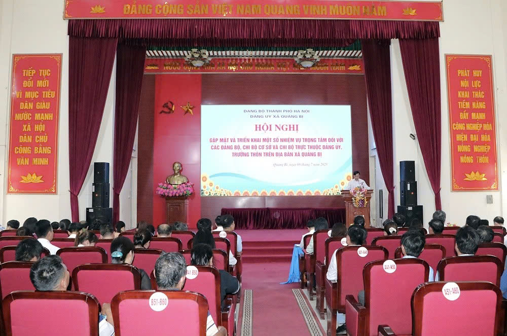 Đảng ủy xã Quảng Bị triển khai nhiệm vụ trọng tâm, bảo đảm vận hành hiệu quả mô hình chính quyền địa phương hai cấp