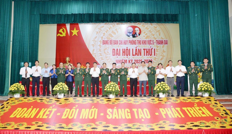 Đảng bộ Ban Chỉ huy Phòng thủ khu vực 5-Thanh Oai tổ chức Đại hội lần thứ I: Nâng cao năng lực sẵn sàng chiến đấu, xây dựng đơn vị vững mạnh toàn diện trong nhiệm kỳ mới