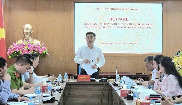 Đảng ủy phường Xuân Phương triển khai mô hình chính quyền địa phương hai cấp, nâng cao hiệu lực quản trị cơ sở