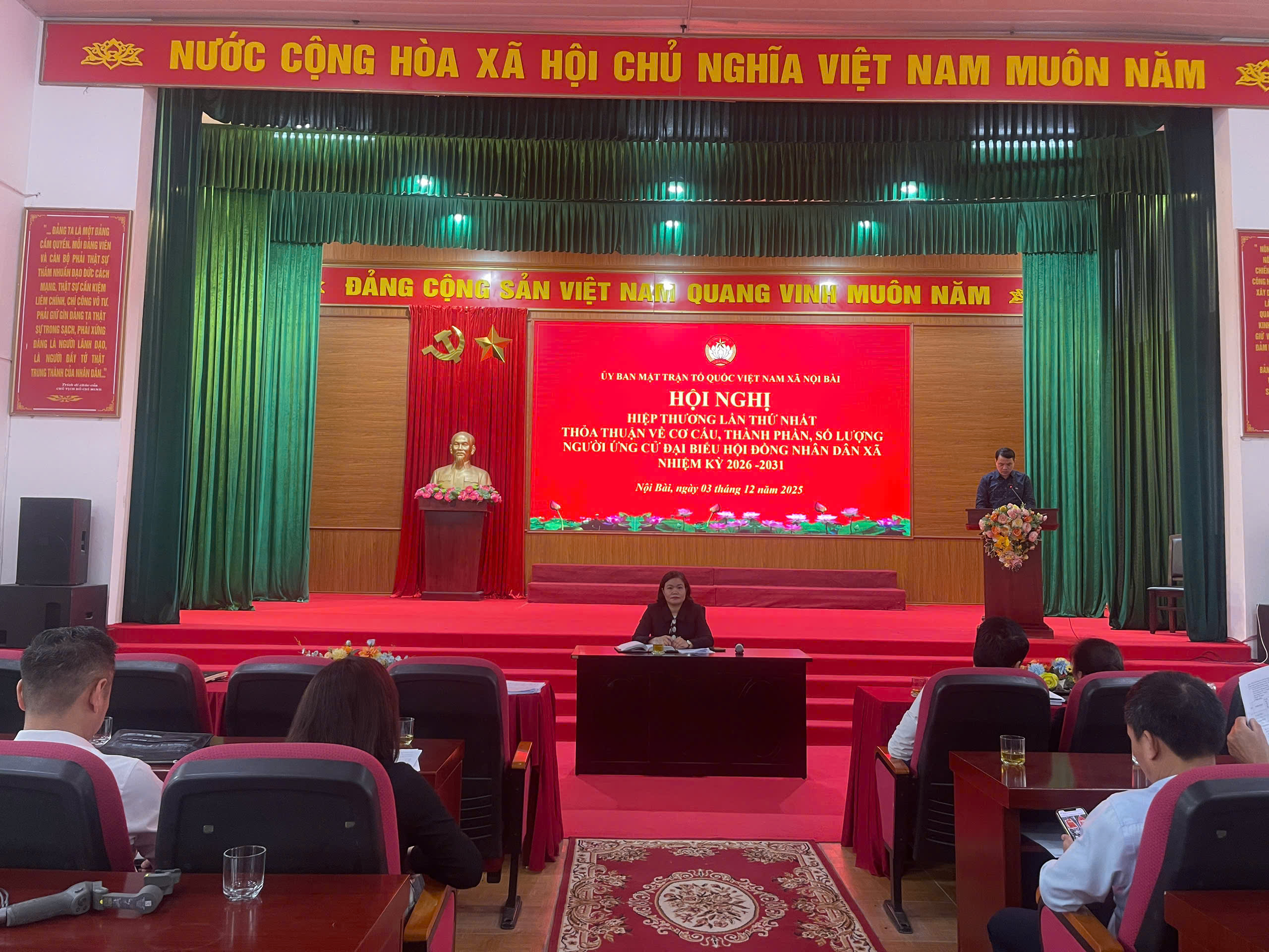 Xã Nội Bài hiệp thương thỏa thuận cơ cấu, thành phần, số lượng người ứng cử đại biểu HĐND xã nhiệm kỳ 2026-2031