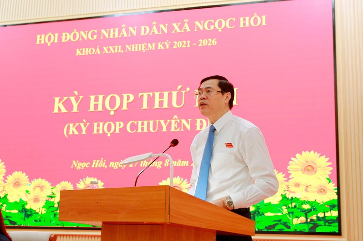 HĐND xã Ngọc Hồi khóa XXII tổ chức Kỳ họp thứ hai, quyết nghị nhiều nội dung quan trọng trong giai đoạn vận hành mô hình chính quyền địa phương hai cấp