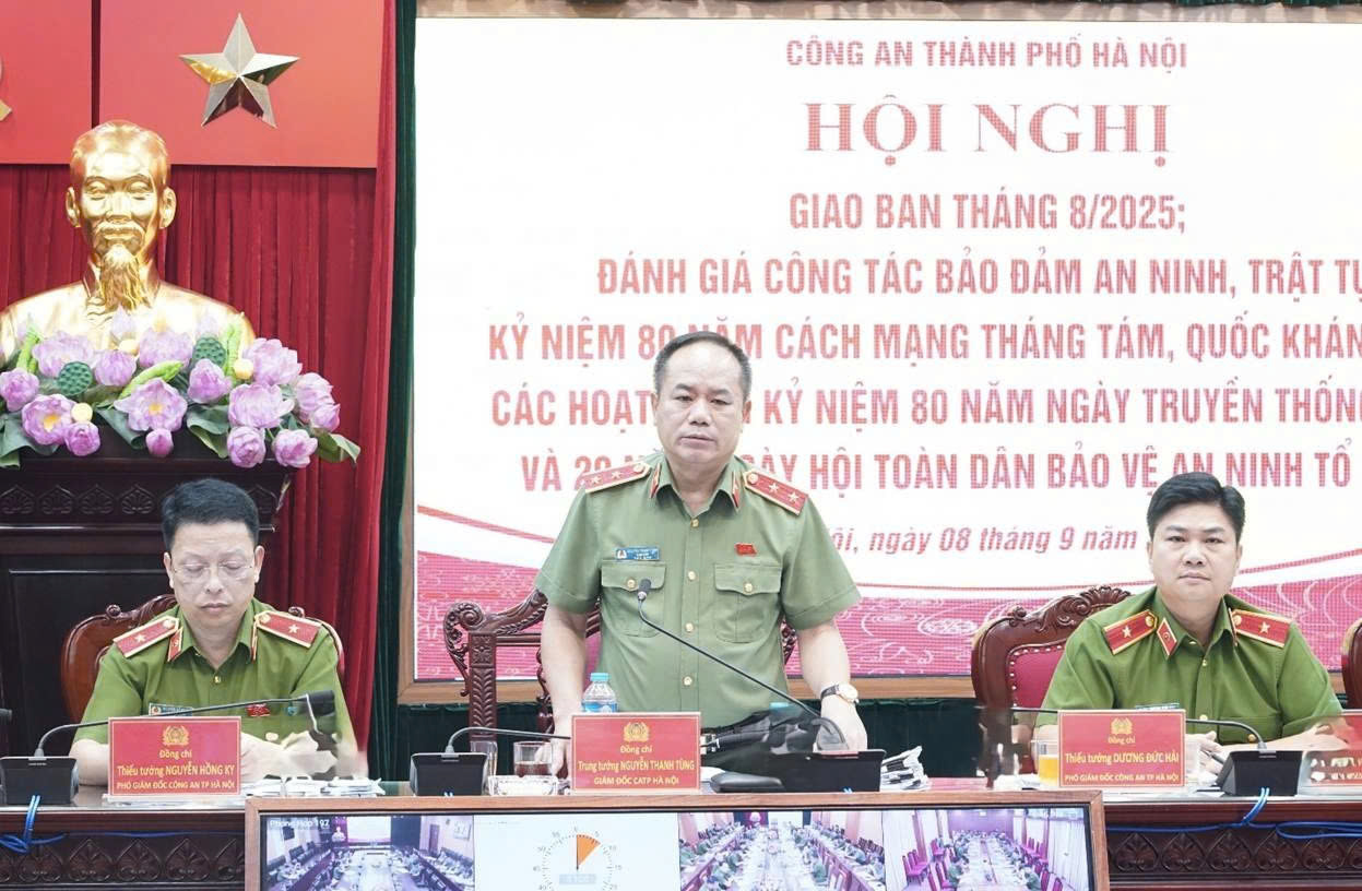Công an Hà Nội tổng kết công tác tháng 8, triển khai nhiệm vụ tháng 9-2025: Giữ vững an ninh - chủ động từ sớm, từ xa