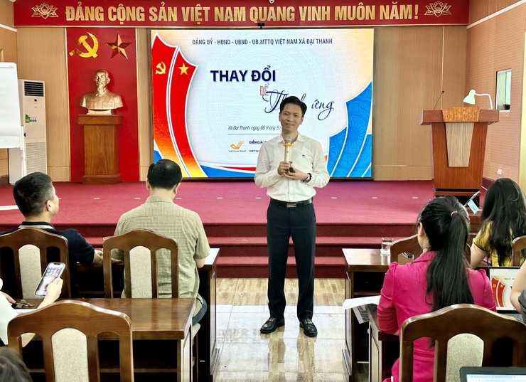 Xã Đại Thanh: Bồi dưỡng năng lực chuyển đổi số cho đội ngũ cán bộ