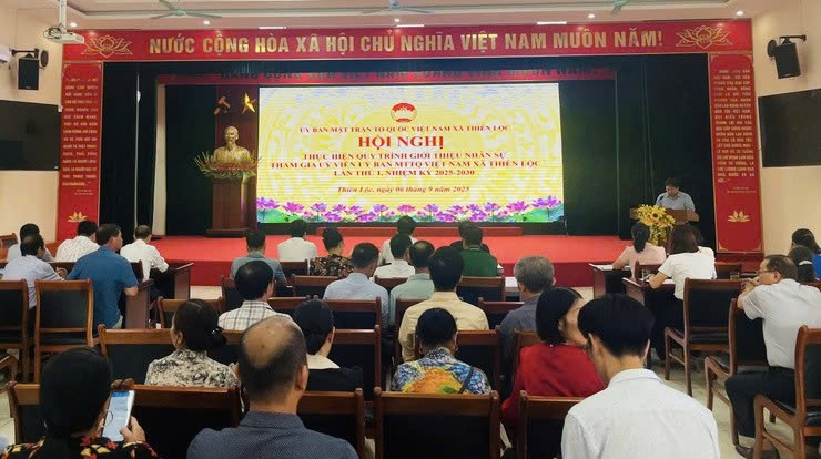 Ủy ban MTTQ Việt Nam xã Thiên Lộc thực hiện quy trình giới thiệu nhân sự nhiệm kỳ 2025–2030
