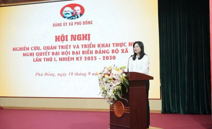 Xã Phù Đổng quán triệt Nghị quyết Đại hội Đảng bộ lần thứ I: Khơi dậy khát vọng phát triển xanh - văn minh - hiện đại