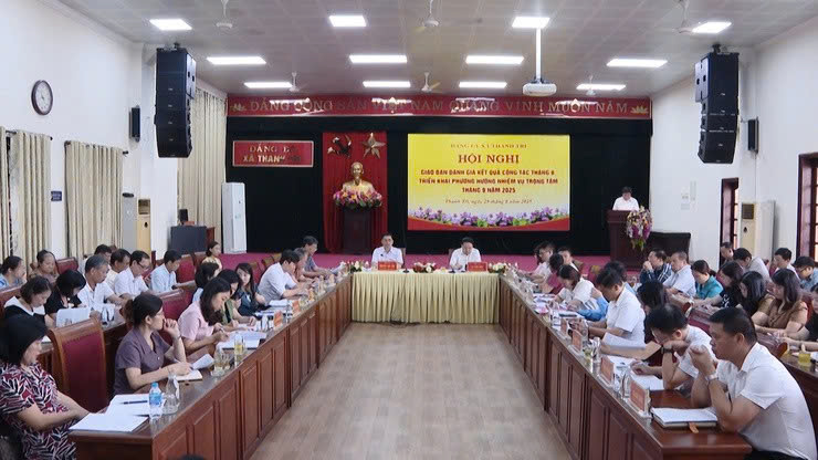Xã Thanh Trì đánh giá công tác tháng 8, siết kỷ cương điều hành trong vận hành mô hình chính quyền địa phương hai cấp