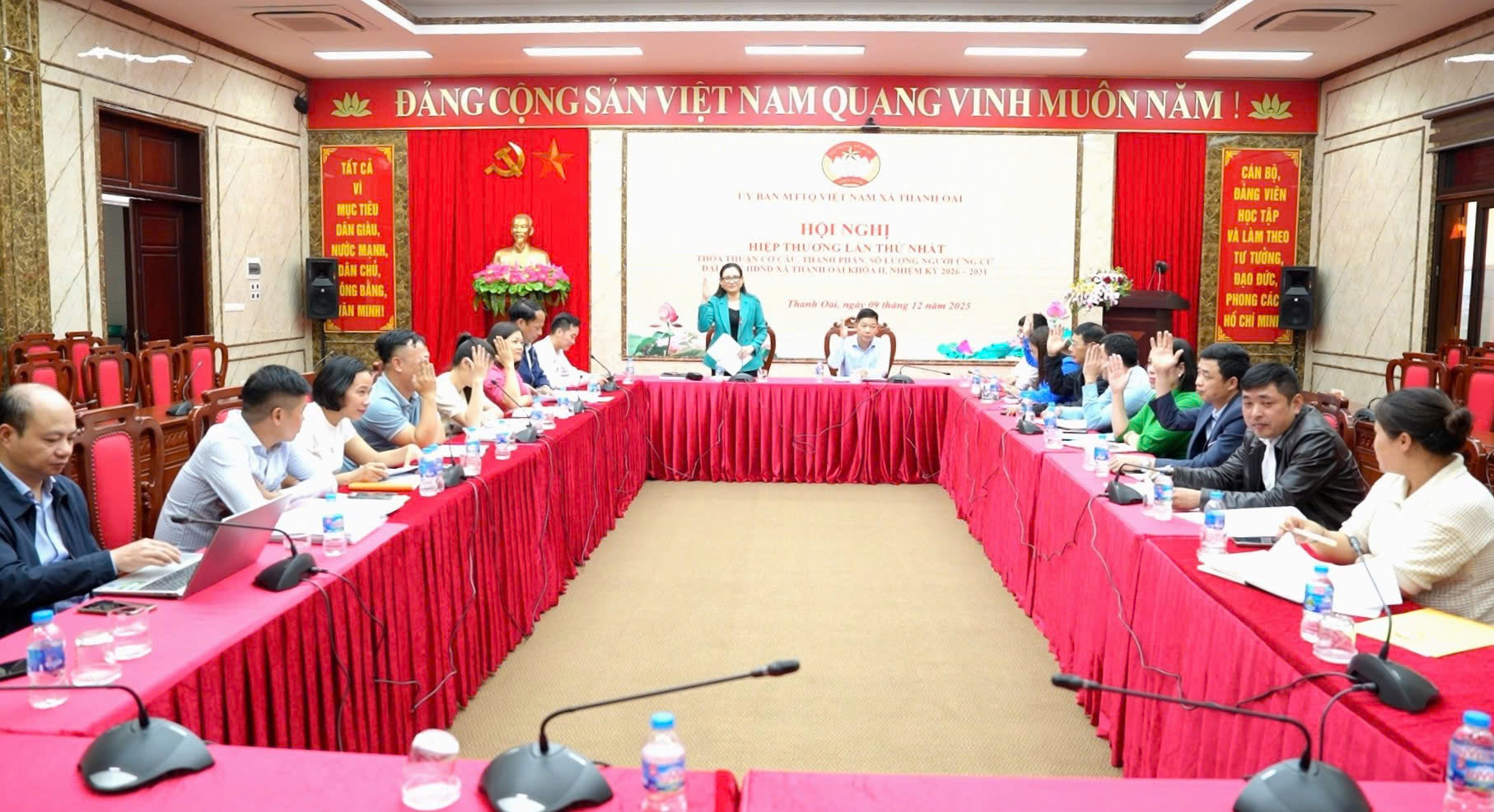 Xã Thanh Oai hoàn tất hiệp thương lần thứ nhất: Thống nhất cơ cấu ứng cử HĐND xã khóa II, bảo đảm đại diện rộng và phản ánh đúng ý chí nhân dân
