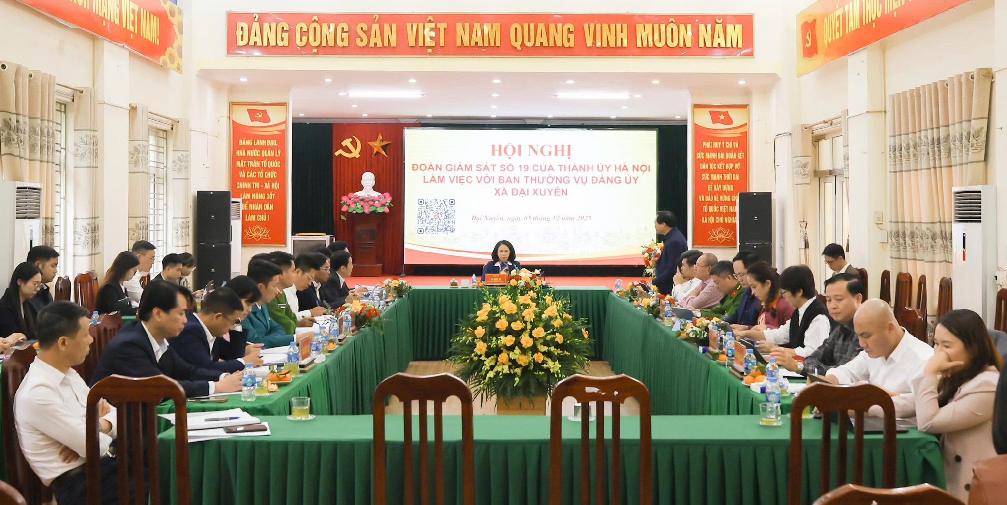 Đoàn giám sát số 19 Ban Thường vụ Thành ủy làm việc với xã Đại Xuyên: Tập trung tháo gỡ điểm nghẽn, đẩy nhanh giải ngân giải phóng mặt bằng và chuyển đổi số