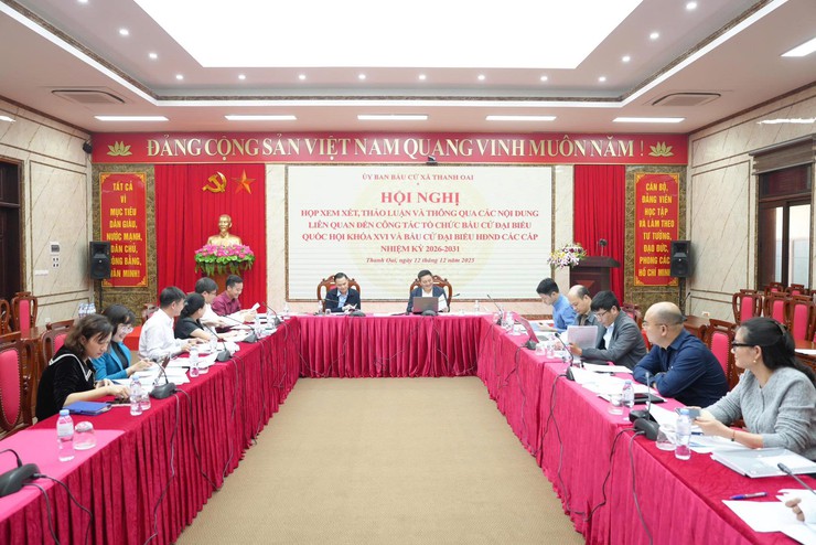Ủy ban bầu cử xã Thanh Oai thống nhất các nội dung trọng tâm, bảo đảm tổ chức thành công cuộc bầu cử nhiệm kỳ 2026-2031