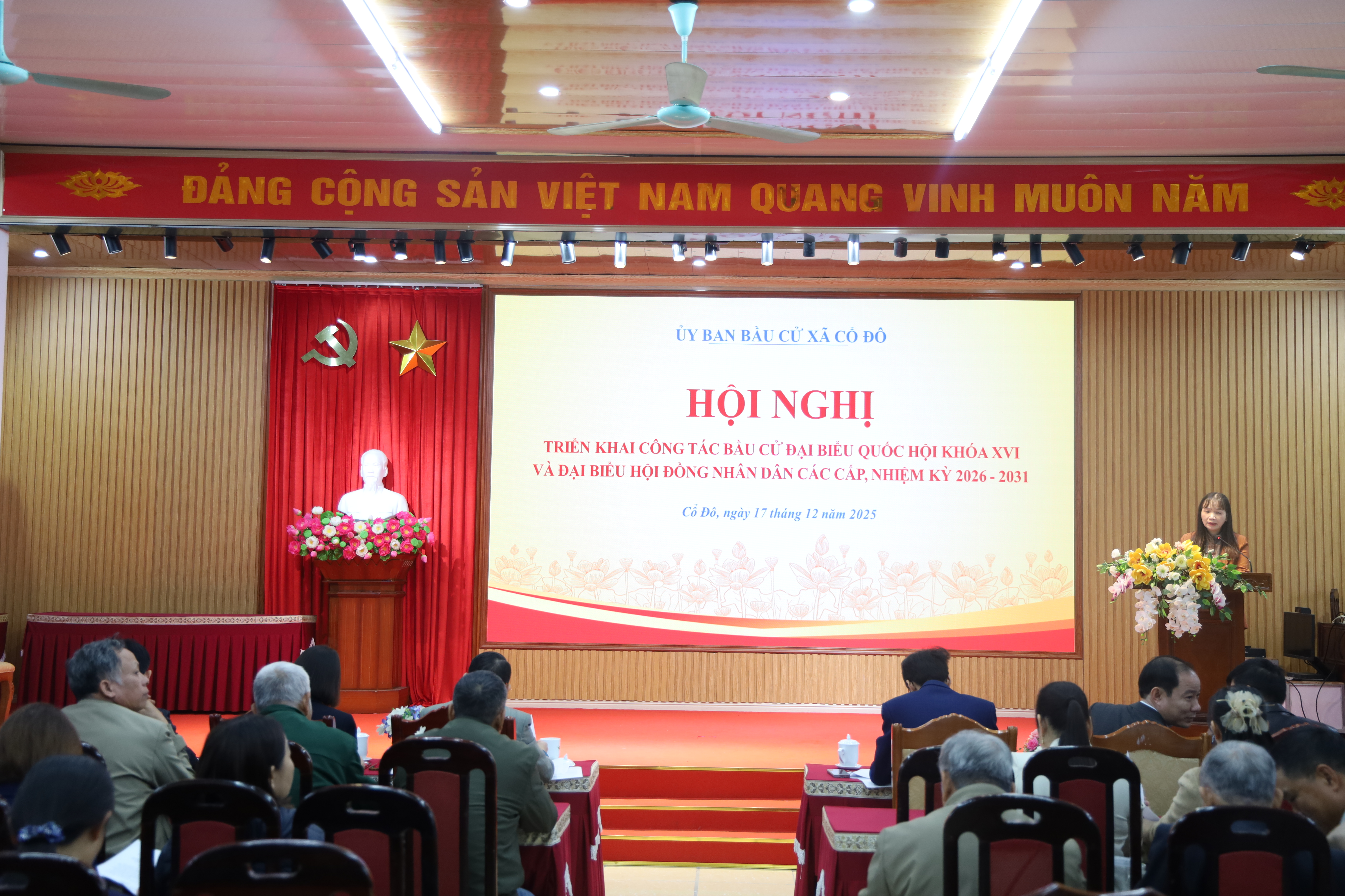 Xã Cổ Đô quán triệt, triển khai nhiệm vụ trọng tâm phục vụ bầu cử Quốc hội khóa XVI và HĐND các cấp